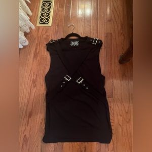 Killstar Men’s Sleeveless Strapped Shirt